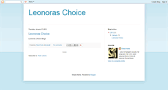 Desktop Screenshot of leonoraschoice.blogspot.com