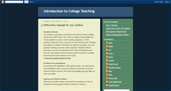 Desktop Screenshot of introtocollegeteaching.blogspot.com