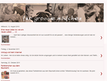 Tablet Screenshot of fuergrossemaedchen.blogspot.com