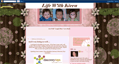 Desktop Screenshot of lifewithkiera.blogspot.com