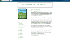 Desktop Screenshot of goinggreenproject.blogspot.com