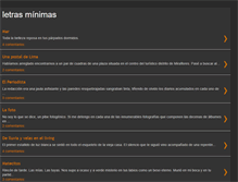 Tablet Screenshot of letrasminimas.blogspot.com