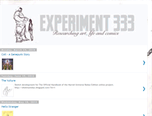 Tablet Screenshot of experiment333.blogspot.com