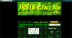 Desktop Screenshot of naturefactfile.blogspot.com