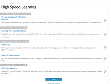 Tablet Screenshot of highspeedlearning.blogspot.com