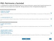Tablet Screenshot of patrimonioysociedad.blogspot.com