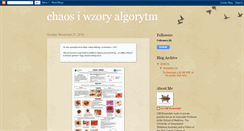 Desktop Screenshot of chaosiwzoryalgorytm.blogspot.com