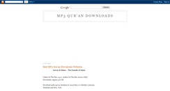 Desktop Screenshot of mp3quran.blogspot.com