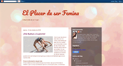 Desktop Screenshot of elplacerdeserfemina.blogspot.com