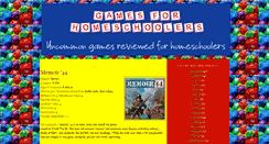 Desktop Screenshot of gamesforhomeschoolers.blogspot.com