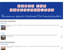 Tablet Screenshot of gamesforhomeschoolers.blogspot.com