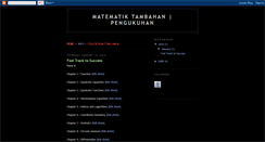 Desktop Screenshot of matematiktambahanpengukuhan.blogspot.com