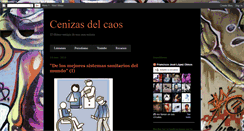 Desktop Screenshot of cenizasdelcaos.blogspot.com