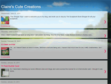 Tablet Screenshot of clairescutecreations.blogspot.com