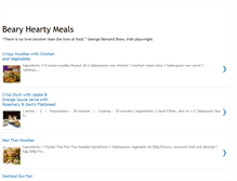 Tablet Screenshot of bearyheartymeals.blogspot.com