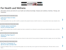 Tablet Screenshot of 4healthandwellness.blogspot.com