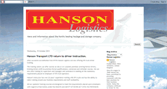 Desktop Screenshot of hansonlogistics.blogspot.com