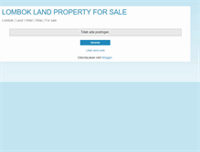 Tablet Screenshot of lomboklandpropertyforsale.blogspot.com