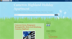 Desktop Screenshot of cameronhighlands4uapartment.blogspot.com