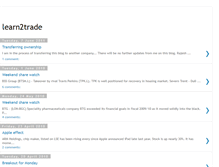 Tablet Screenshot of learntotrade.blogspot.com