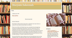 Desktop Screenshot of maryamsakeenah.blogspot.com