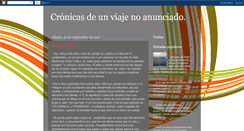 Desktop Screenshot of cronicasdeunviajenoanunciado.blogspot.com