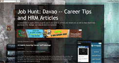 Desktop Screenshot of hunt-jobs-davao-articles.blogspot.com