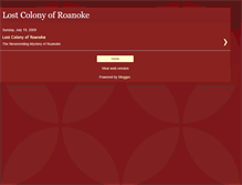 Tablet Screenshot of lostcolonyroanoke.blogspot.com