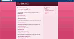 Desktop Screenshot of kiddiesites.blogspot.com