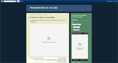 Desktop Screenshot of lospensamientosenvozalta.blogspot.com