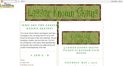 Desktop Screenshot of lesserknownskeins.blogspot.com