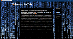 Desktop Screenshot of cancerylavida.blogspot.com