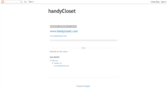 Desktop Screenshot of handycloset.blogspot.com