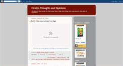 Desktop Screenshot of cindysthoughtsandopinions.blogspot.com