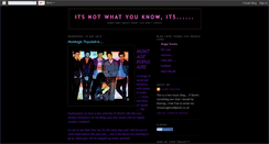 Desktop Screenshot of itsnotwhatyouknowits.blogspot.com