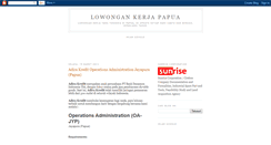Desktop Screenshot of lowongankerja-papua.blogspot.com