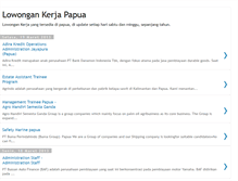 Tablet Screenshot of lowongankerja-papua.blogspot.com