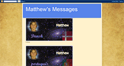 Desktop Screenshot of messagesofmatthew.blogspot.com