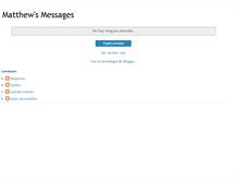 Tablet Screenshot of messagesofmatthew.blogspot.com
