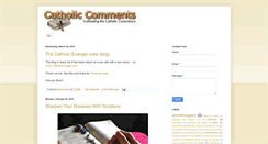 Desktop Screenshot of catholic-comments.blogspot.com