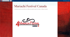 Desktop Screenshot of mariachifestivalcanada.blogspot.com