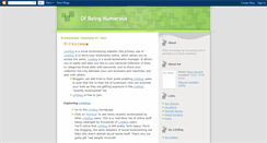 Desktop Screenshot of beingnumerous.blogspot.com