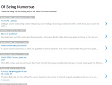 Tablet Screenshot of beingnumerous.blogspot.com