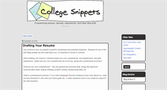 Desktop Screenshot of collegesnippets.blogspot.com