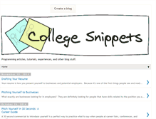 Tablet Screenshot of collegesnippets.blogspot.com