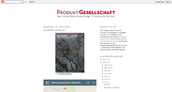 Desktop Screenshot of produktgesellschaft.blogspot.com