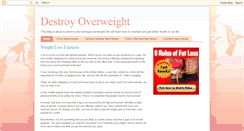 Desktop Screenshot of destroyoverweight.blogspot.com