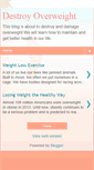 Mobile Screenshot of destroyoverweight.blogspot.com