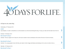 Tablet Screenshot of 40daysforlifelondon.blogspot.com