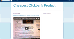 Desktop Screenshot of cheapestclickbankproduct.blogspot.com